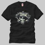 Crazy S Shield Over Skull Erkek T-Shirt - XS - Siyah