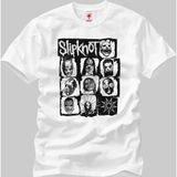 Crazy Slipknot Masks Summer Tour 2016 Erkek T-Shirt - XS - Beyaz