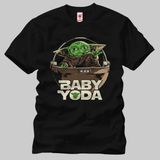 Crazy Star Wars Baby Yoda Erkek Tişört - XL - Siyah