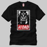 Crazy Star Wars Darth Vader # 1 Dad Erkek Tişört - XL - Siyah