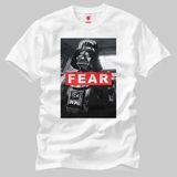 Crazy Star Wars Darth Vader Fear Erkek Tişört - XXL - Beyaz