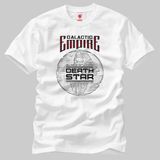 Crazy Star Wars Death Star Erkek Tişört - XXL - Beyaz