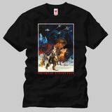 Crazy Star Wars Empire Strikes Back Poster Erkek Tişört - XXL - Siyah