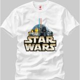 Crazy Star Wars Lego Erkek T-Shirt - XS - Beyaz