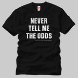Crazy Star Wars Never Tell Me The Odds Erkek Tişört - XL - Siyah