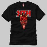 Crazy Star Wars Rock N Roll Maul Night Erkek Tişört - Siyah