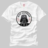 Crazy Star Wars Sith Happens Erkek Tişört - Beyaz