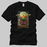Crazy Star Wars Yoda Dee Jay Erkek Tişört - XXL - Siyah