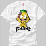 Crazy Suicide Squad Joker Bart Erkek T-Shirt - L - Beyaz