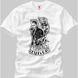 Crazy Suicide Squad Joker Harley Airbrush Tattoo Erkek T-Shirt - XXL - Beyaz