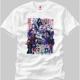 Crazy Suicide Squad Task Force X Typography Erkek T-Shirt - XL - Beyaz