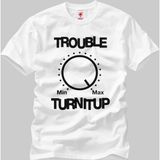 Crazy Trouble Turnitup Erkek T-Shirt - XS - Beyaz