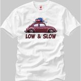 Crazy Volkswagen Beetle Low Slow Erkek T-Shirt - XL - Beyaz