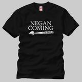 Crazy Walking Dead Negan Is Coming Erkek Tişört - XXL - Siyah