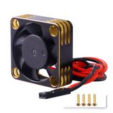 CrazyHobby 540 550 Fırçalı Fırçasız Motor ESC Alüminyum Kasa için 30 mm RC Soğutma Fan Kiti Soğutucu (Siyah ve Altın)