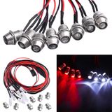 CrazyHobby 8Leds LED Işık Farları Arka Işık Kiti Traxxas Slash Rustler Tamiya Arrma Redcat HSP RC4WD Eksenel SCX10 RC Araba Kamyon Tank Crawler Kısa Yol ile Uyumlu