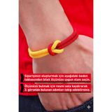 Crc Bijuteri Sarı Kırmızı Taraftar Bilekliği