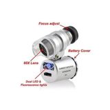 Crdc 60x Mini Cep Mikroskop Kuyumcu Büyüteç Led Işık