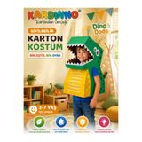 CRE ART Çocuk Dinozor Karton Kostüm, 3-5 Yaş, Kerman012906, Çok Renkli