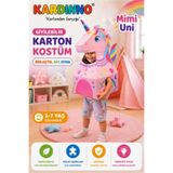 CRE ART Çocuk Uçan At Uni Karton Kostüm, 3-5 Yaş, Kerman012908, Çok Renkli
