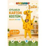 CRE ART Çocuk Zuzu Karton Parti Kostümü, 5-6 Yaş, Kerman012912, Çok Renkli