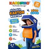 CRE ART Dino Coco Eğitici Oyuncak Karton Giyilebilir Çocuk Kostümü Etkinlik Parti Kostümü, Kerman013252