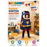 CRE ART Hero Pengo Eğitici Oyuncak Karton Giyilebilir Çocuk Kostümü Etkinlik Parti Kostümü, Kerman013253