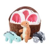 Cre8tive Minds Bebek Dinozorları Sepeti, Peluş Bebekler, Yumuşak Dinozor Bebek Seti, Her Yaş için 7 Parça Set, Çok Renkli (MTC-1017)