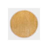 Crea Decolux Azade 8202 Sarı Daire Özel Kaymaz Tabanlı Pamuk Dokuma Kilim, Sarı, 120 x 120