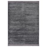 Crea Decolux Azade 8206 Antrasit Özel Kaymaz Tabanlı Pamuk Dokuma Kilim, Antrasit, 100 x 300