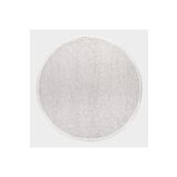 Crea Decolux Azade 8208 Beyaz Daire Özel Kaymaz Tabanlı Pamuk Dokuma Kilim, Beyaz, 100 x 100