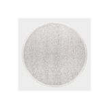 Crea Decolux Azade 8208 Beyaz Daire Özel Kaymaz Tabanlı Pamuk Dokuma Kilim, Beyaz, 160 x 160