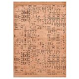 Crea Decolux Vena 8013 Hardal Özel Kaymaz Tabanlı Pamuk Dokuma Kilim, Hardal, 100 x 300