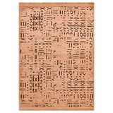 Crea Decolux Vena 8013 Hardal Özel Kaymaz Tabanlı Pamuk Dokuma Kilim, Hardal, 80 x 150