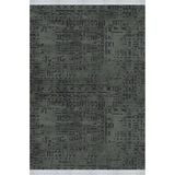 Crea Decolux Vena 8016 Antrasit Özel Kaymaz Tabanlı Pamuk Dokuma Kilim, Antrasit, 120 x 180
