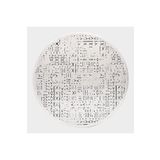 Crea Decolux Vena 8018 Beyaz Daire Özel Kaymaz Tabanlı Pamuk Dokuma Kilim, Beyaz, 120 x 120