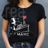 Crea Eymer Wear Atatürkü Anma Atatürk Silüet Baskılı Siyah Tişört - 2XL