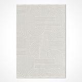 Crea Halı Rana Beyaz Yıkanabilir Kaymaz Kilim 6118 - 160x230