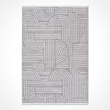 Crea Halı Rana Gri Yıkanabilir Kaymaz Kilim 6115 - 200x290