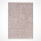 Crea Halı Rana Kahve Yıkakanabilir Kaymaz Kilim 6111 - 200x290 Sarı