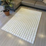Crea Krem Mantar Post Ebatlı Halı 120x180cm