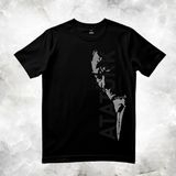 Creaeymer At-Tatürk Kristal Taşlı Dikey Bisiklet Yaka Siyah Tişört - Unisex - XL