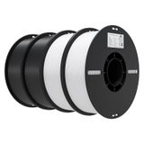 Creality Ender PLA Filament 1,75 mm 4 Makara 3D Yazıcı için, Siyah Beyaz 4 x 1 kg 3D Baskı Filament, 3D Baskı Malzemeleri Çoğu 3D Yazıcı Ender-3 V3 SE/KE K1 Serisi için (2 Siyah 2 Beyaz)