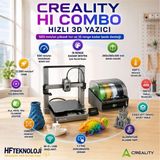 Creality Otomatik Kalibrasyon ve Dokunmatik Ekran ,fdm Baskı Teknolojisi ile Yüksek Çözünürlüklü Hi Combo 3D Yazıcı+ 1 Adet Flament Hediye - Gri