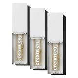 Cream Co. Dudak Parlatıcısı Nemlendirici Besleyici Lip Oil Gloss, Dudak Yağı, Vanilya Aromalı, E Vitamini (3 paketi)