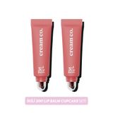 Cream Co. İkili 3in1 Lip Balm Cupcake Seti | Nemlendirici Parlatıcı Dudak Bakım | Rose Gülkurusu