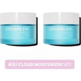 Cream Co. İkili Cloud Moisturizer Bariyer Güçlendirici Su Bazlı Nemlendirici Yüz Kremi Seti