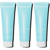Cream Co. pH dengeli Krem Yüz Makyaj Temizleyici, Çift Aşamalı, Yeşil Çay Özü Aloe Vera, Tüm Cilt Tipleri (3 paketi)