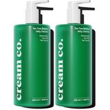 Cream Co. Sivilce & Akne & Siyah Nokta Karşıtı Yüz Temizleme Jeli, Niacinamide Çay Ağacı Yağı, 400 ML (2 paketi)