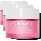 Cream Co. Su Bazlı Moisturizer Nemlendirici Aydınlatıcı Yüz Kremi, Hyaluronik Asit, 50 ML, Tüm Cilt Tipleri (3 paketi)